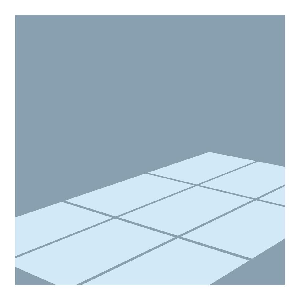 Sunlight casting geometric shapes on empty room floor vector