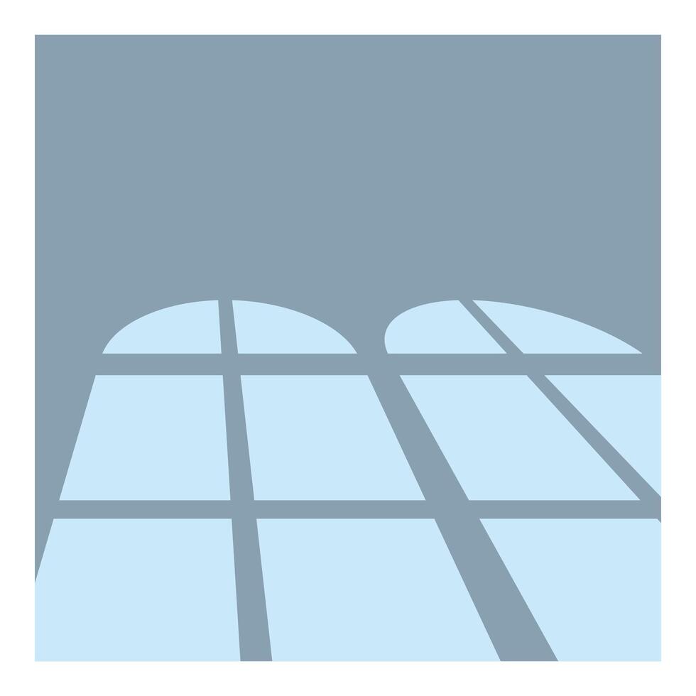 Sunlight streaming through arched windows onto floor vector