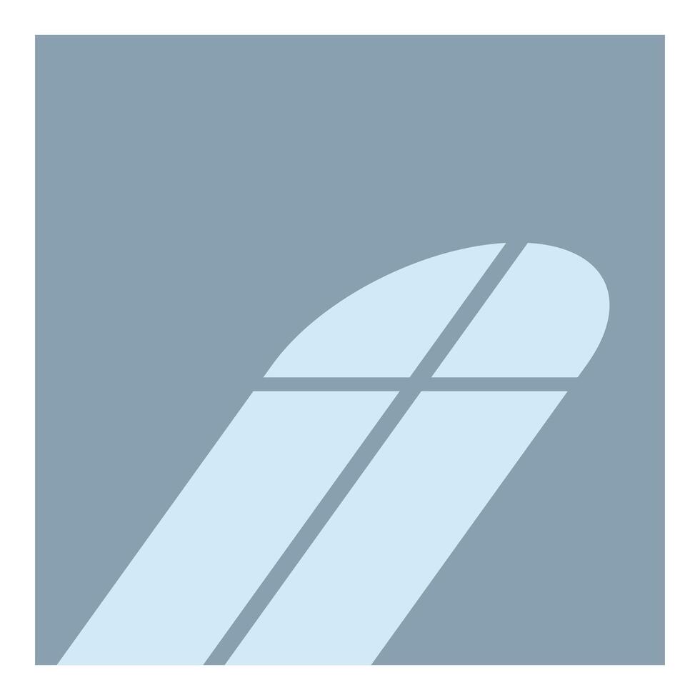 Sunlight casting geometric shapes from arched window vector