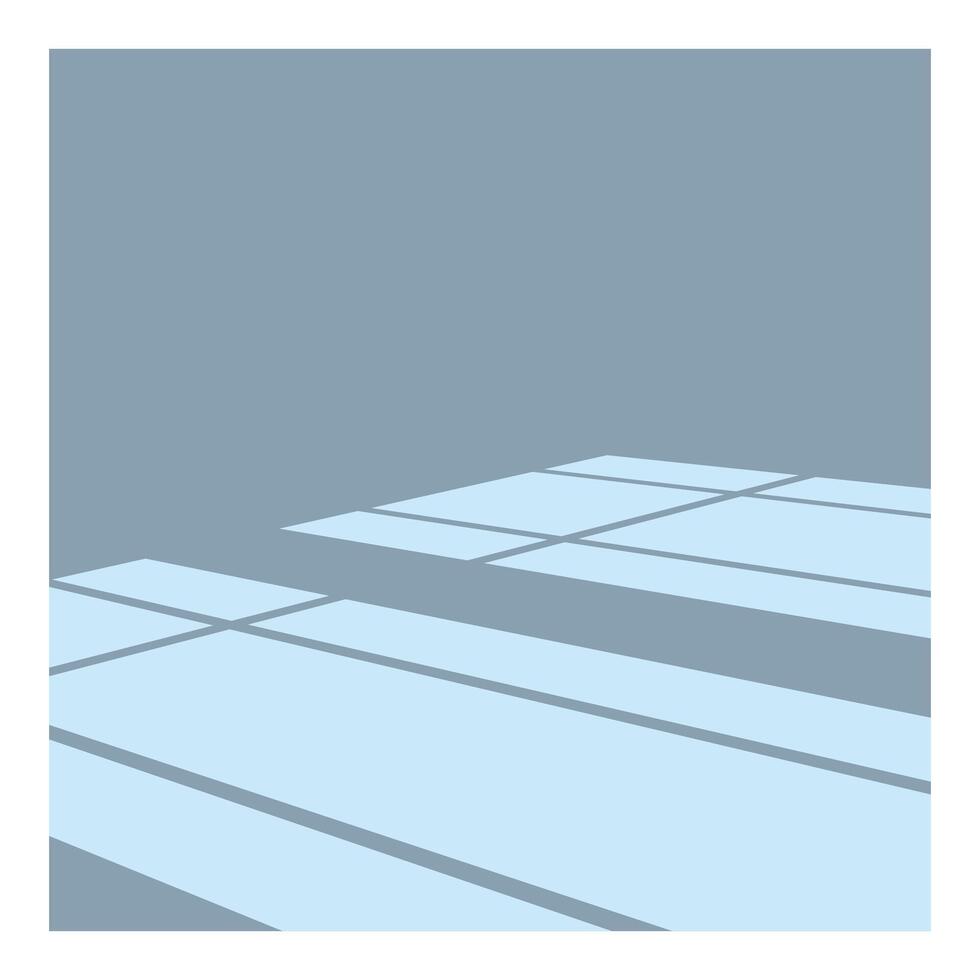 Minimalist image of shadows creating geometric shapes on a wall vector