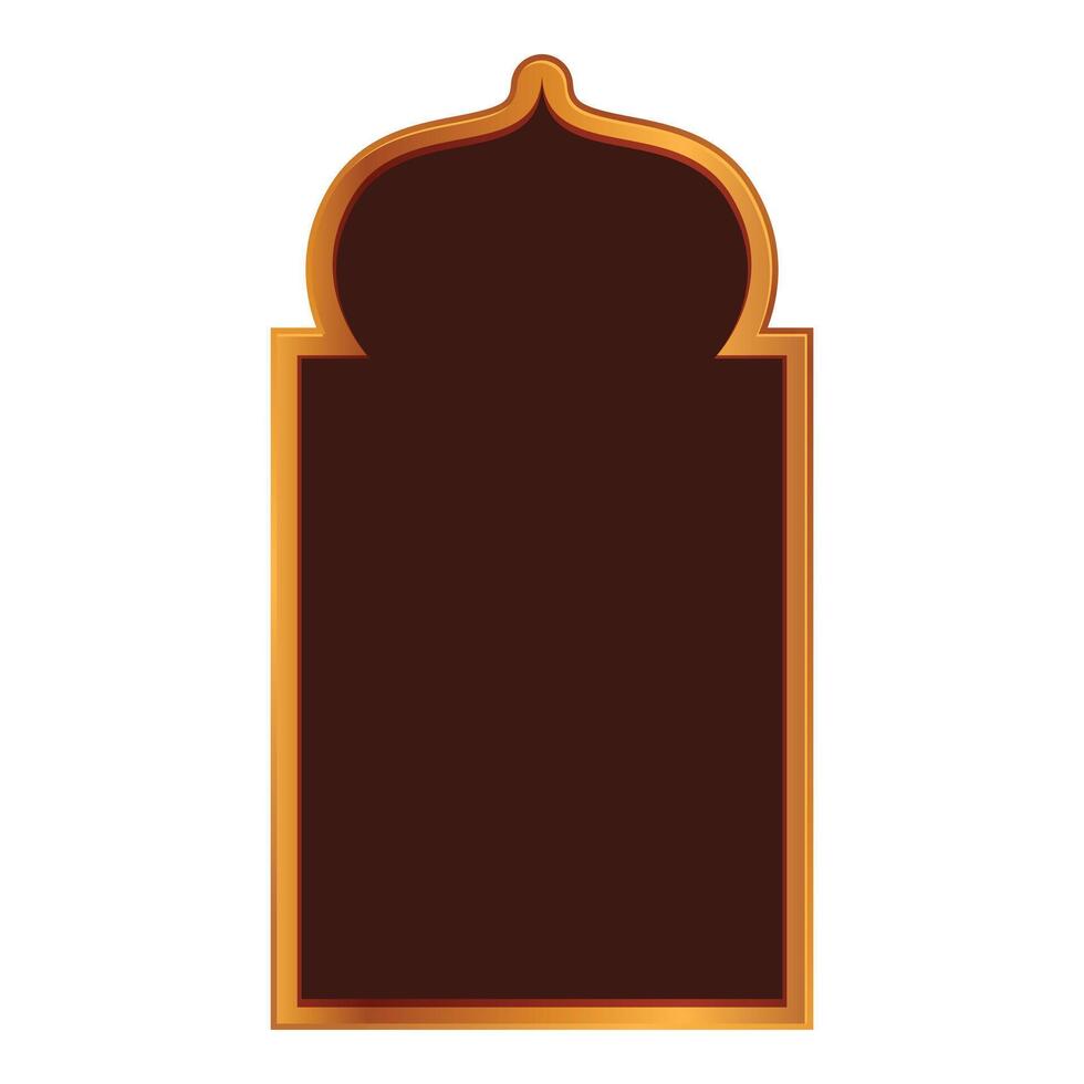 Golden arabic style frame with blank space for text or image vector