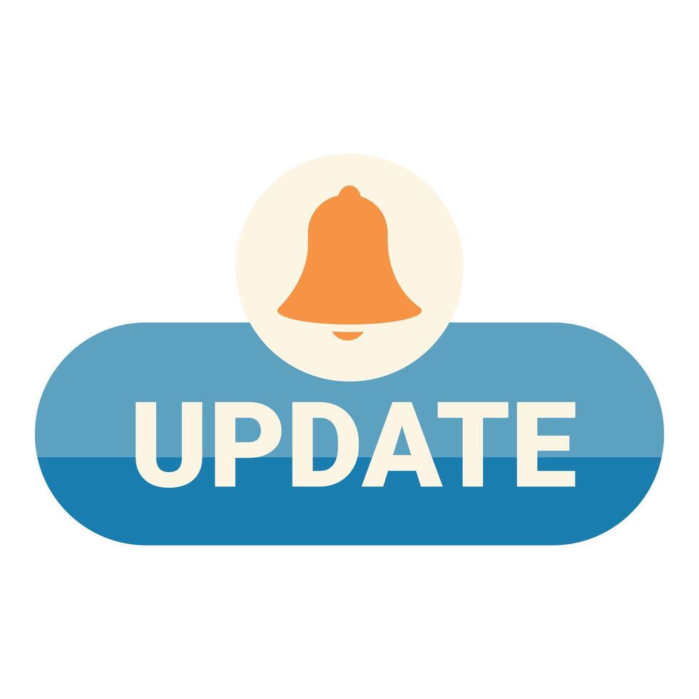 Update button showing new version is available vector