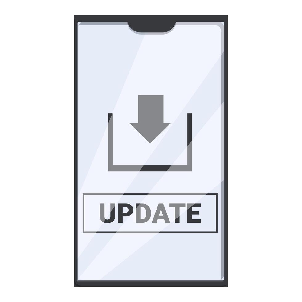 Smartphone downloading update with progress bar vector
