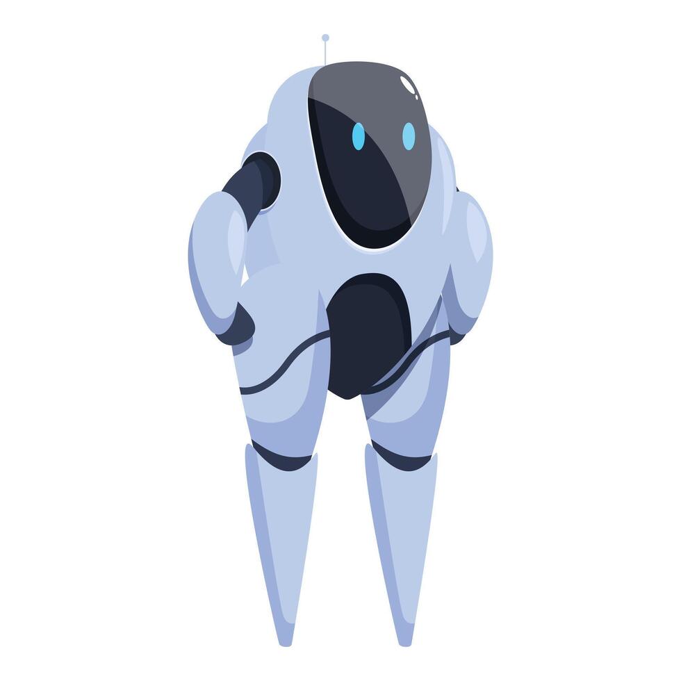 Modern robot standing with arms at its sides vector