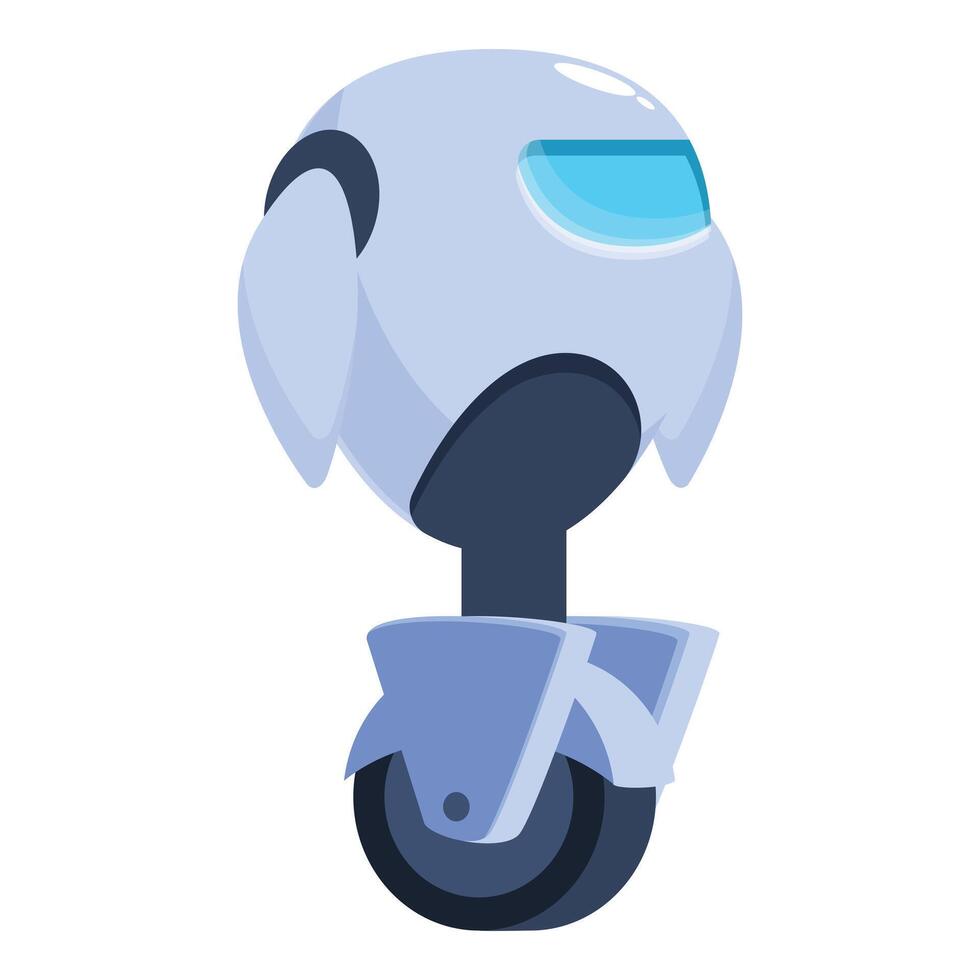 Modern robot balancing on one wheel using gyroscope vector