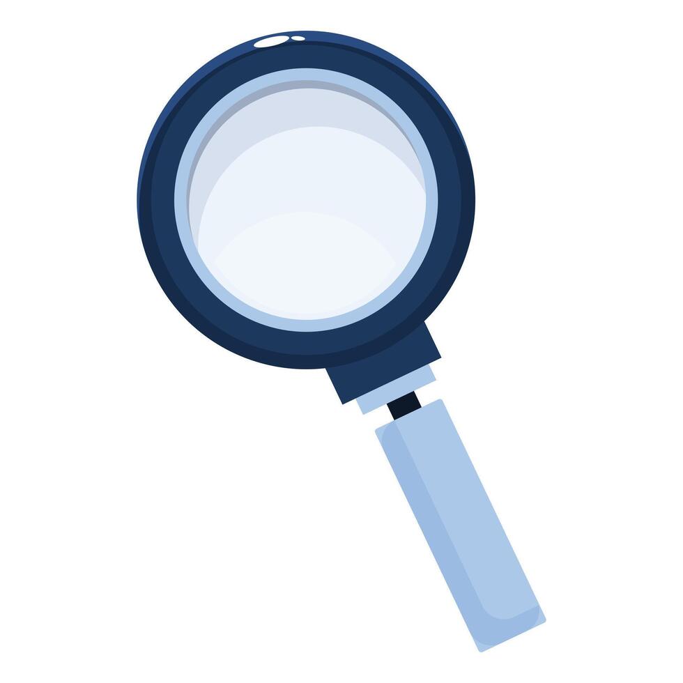 Magnifying glass exploring searching for finding examining vector