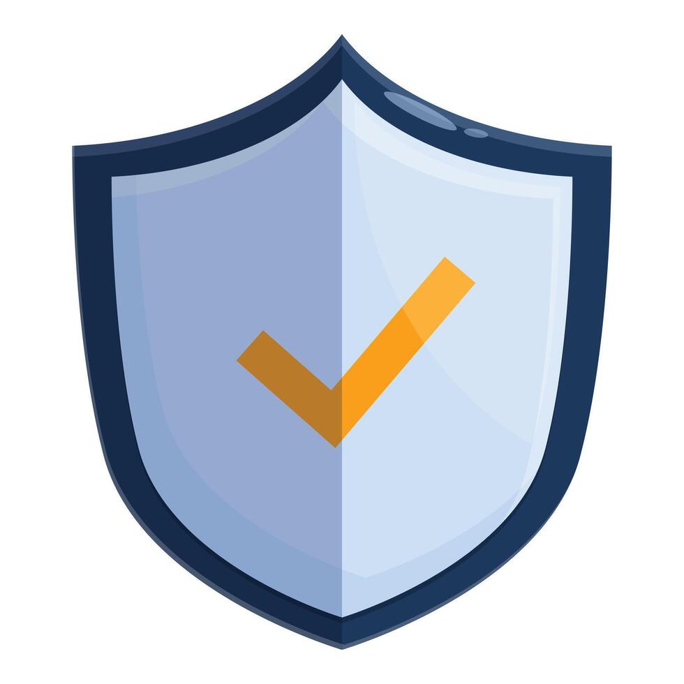 Shield with a check mark is a symbol of safety and security vector