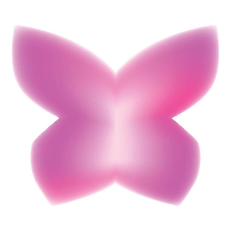 Pink butterfly spreading its wings on white background vector