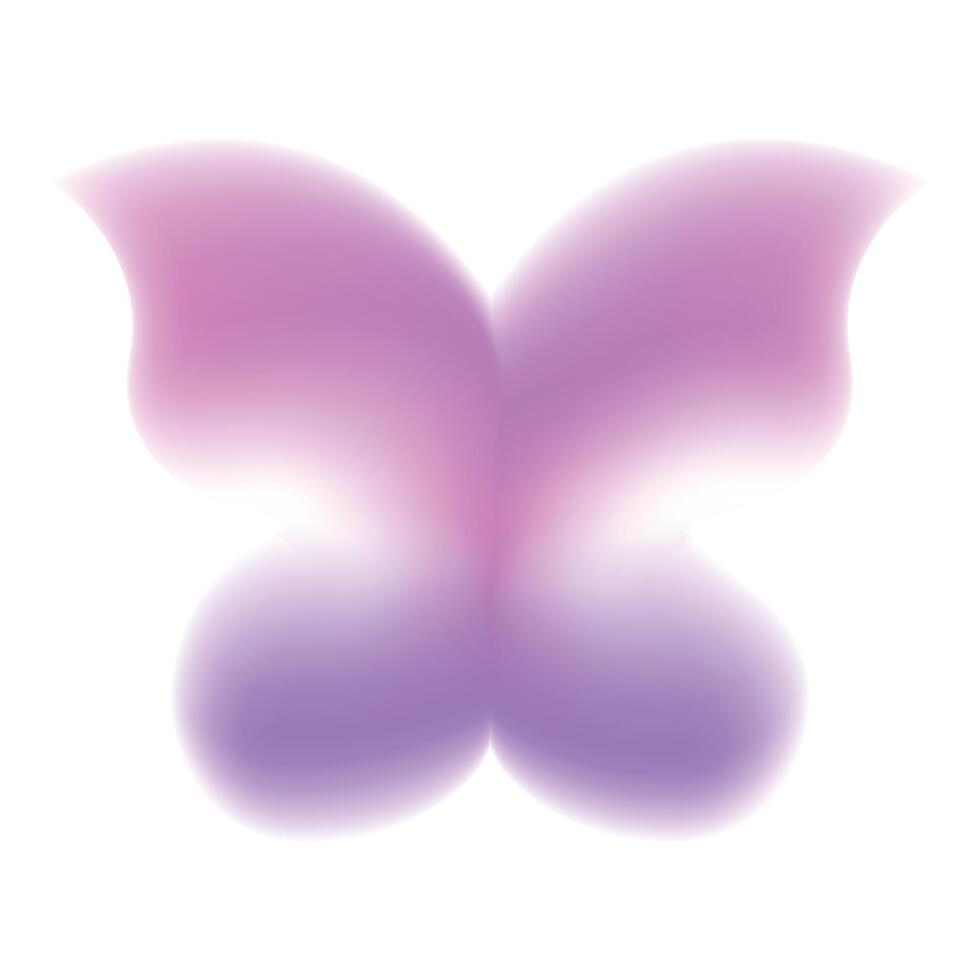 Purple and pink butterfly spreading its gradient wings vector