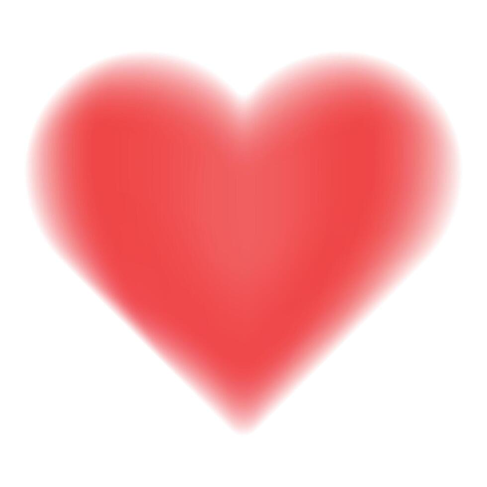 Red blurred heart shape representing love and romance vector