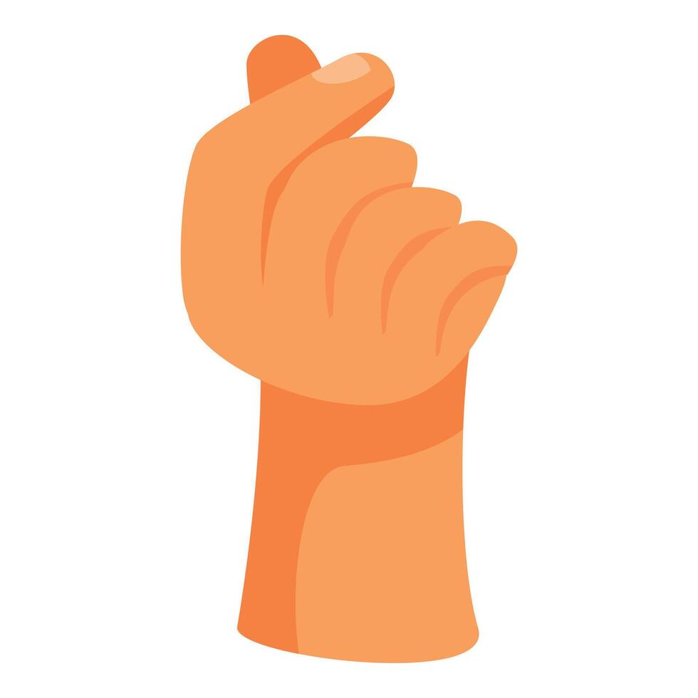 Hand gesturing mini heart sign, expressing love and affection vector