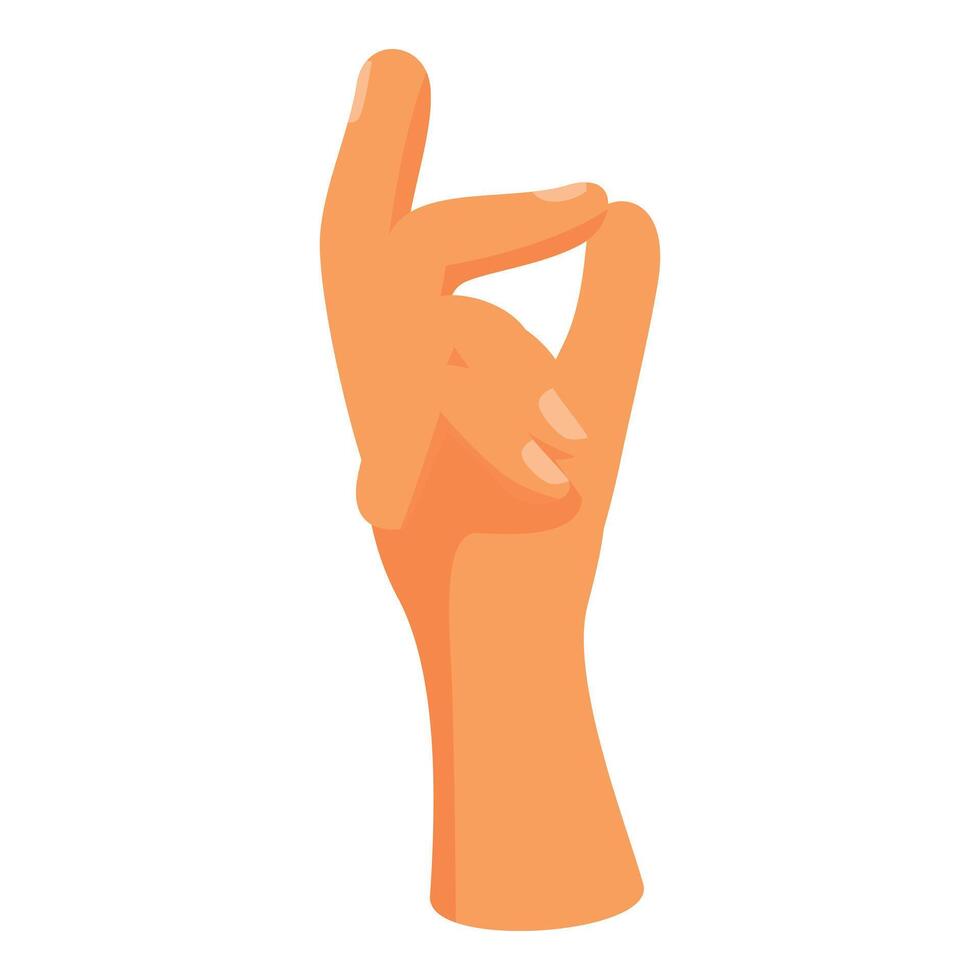 Hand gesturing small amount with index finger and thumb vector