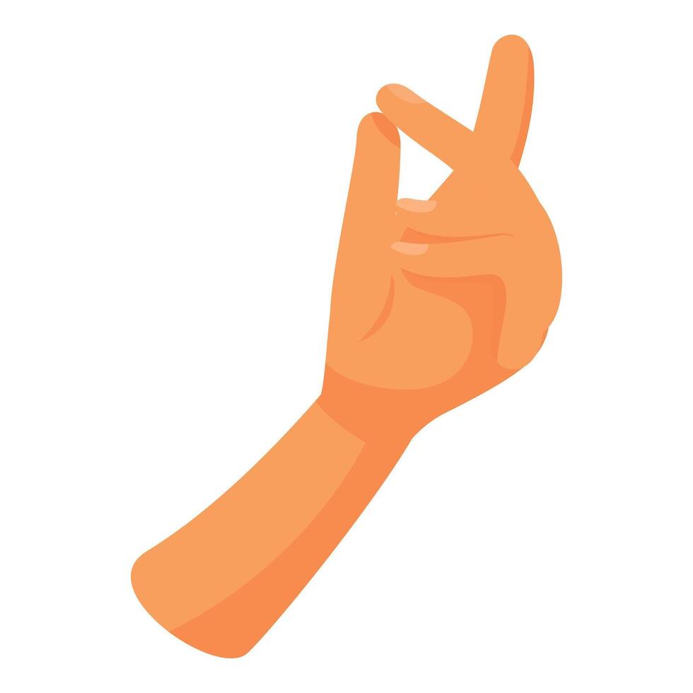 Hand gesturing small amount with fingers pinching together vector
