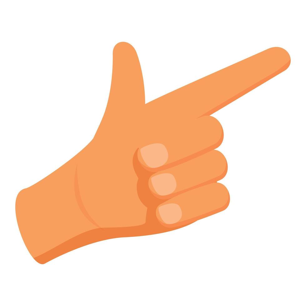 Human hand pointing with index finger gesture vector