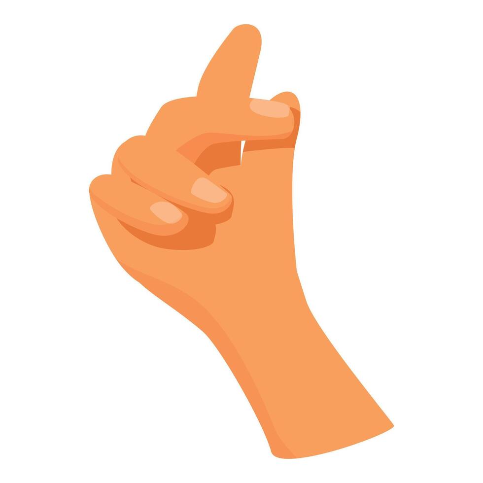 Hand gesturing small amount with fingers pinching vector