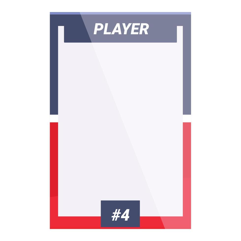 Player number 4 frame design with transparent background vector