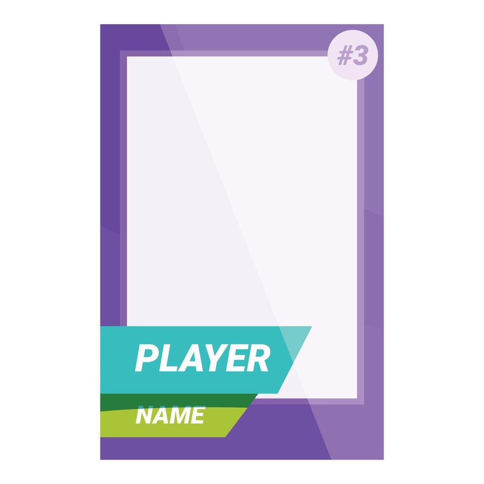 Purple trading card template waiting for your design vector