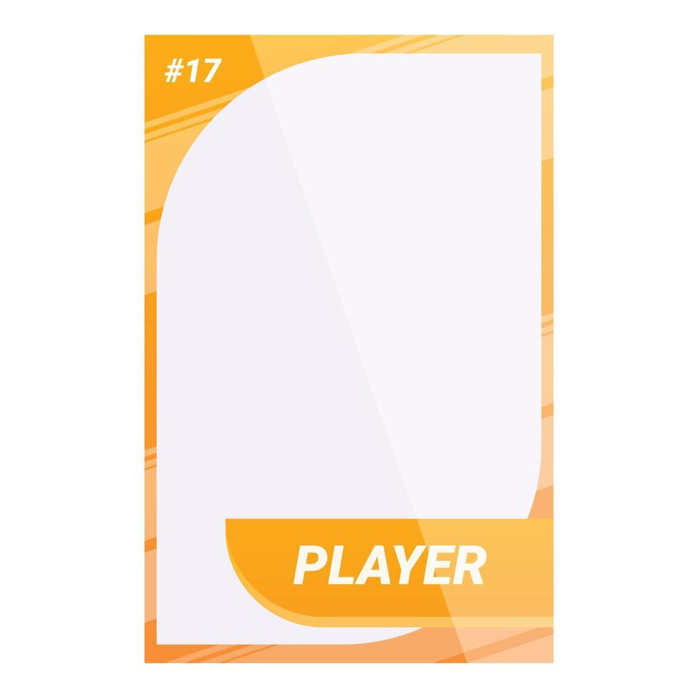 Number seventeen player card featuring blank space for photo vector