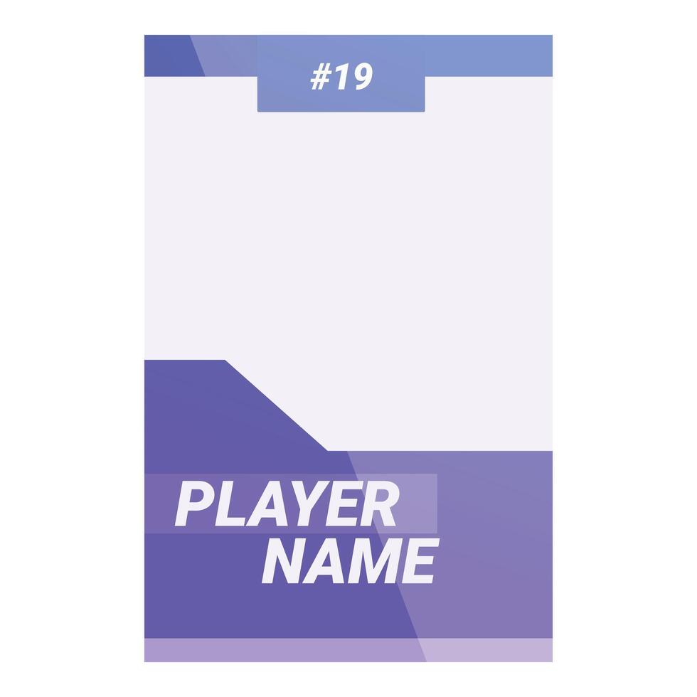 Modern purple streaming overlay featuring player name and number vector