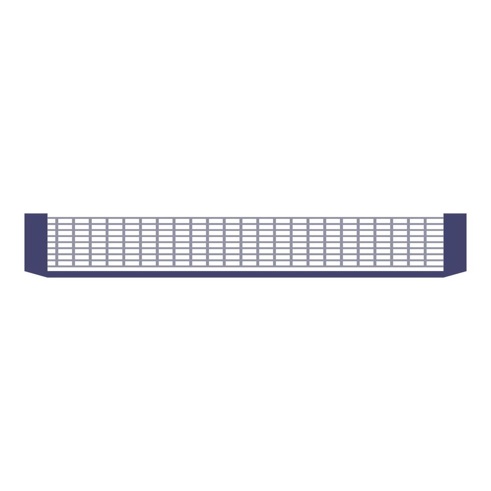 Tennis net separating playing surfaces on white background vector