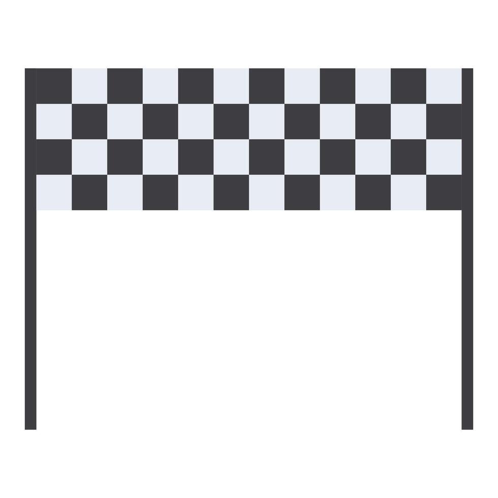 Checkered finish line flag waving for the winner of a race vector
