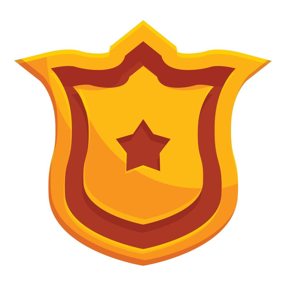 Golden sheriff badge with star embracing justice and law enforcement vector