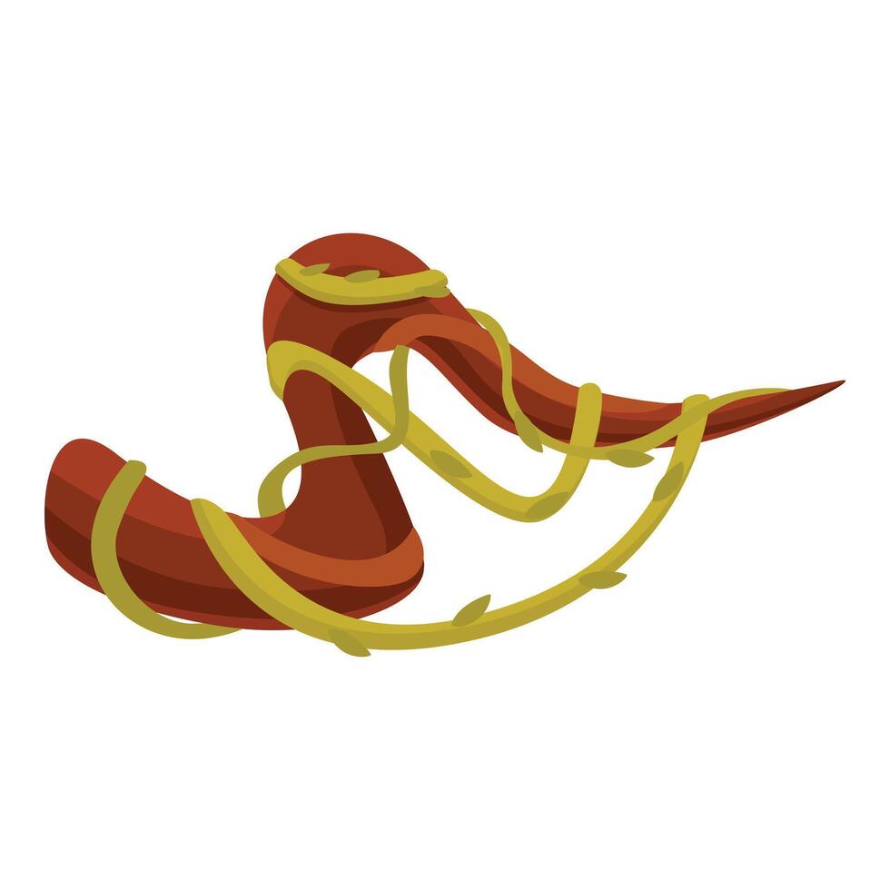 Liana growing and entangling on tree branch vector