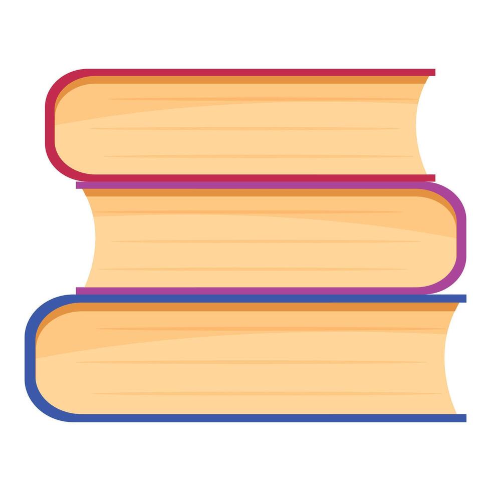 Stack of three books forming a staircase for self improvement vector