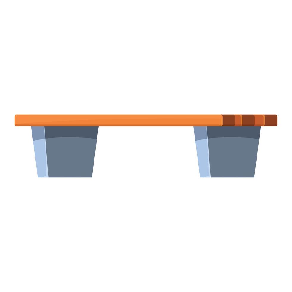 Empty wood bench standing in park or square vector