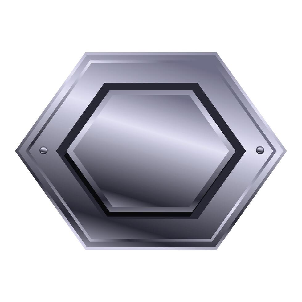 Silver hexagon showing high tech engineering concept vector