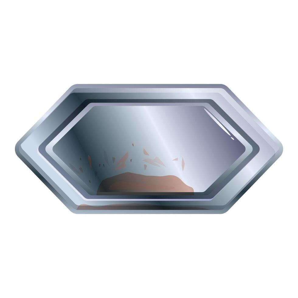 Cool metal game asset button with a progress bar increasing vector