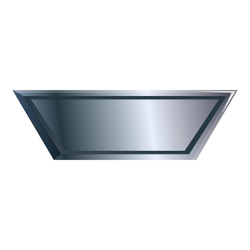 Metallic silver banner showing modern design vector
