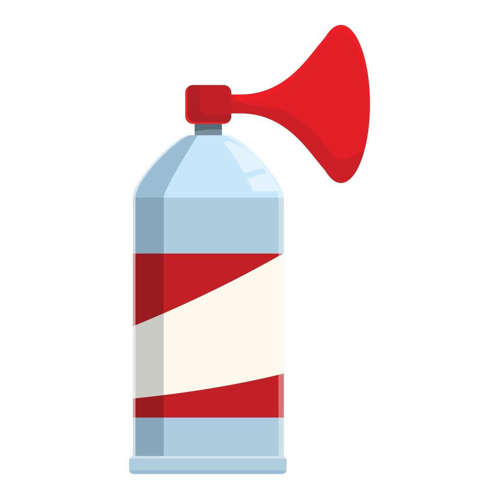 Red air horn making loud noise for sport event vector