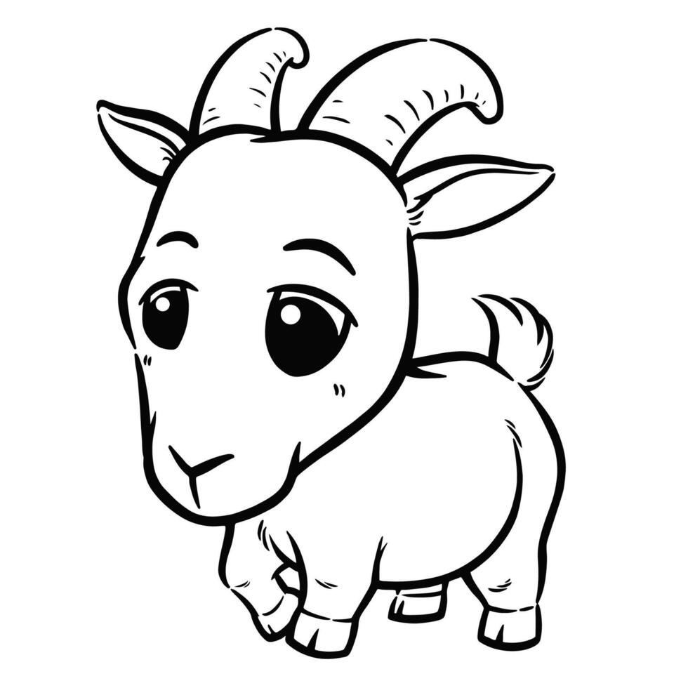 Goat - Coloring book for kids vector