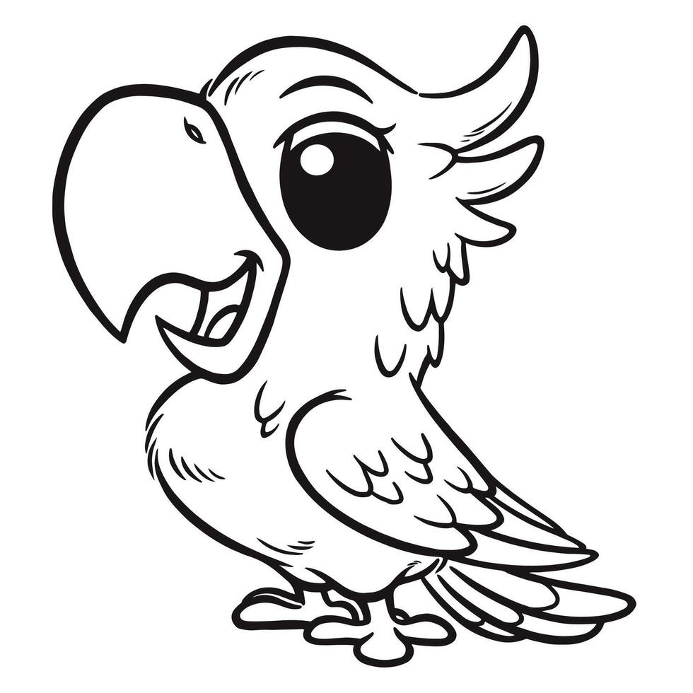 Parrot - Coloring book for kids vector