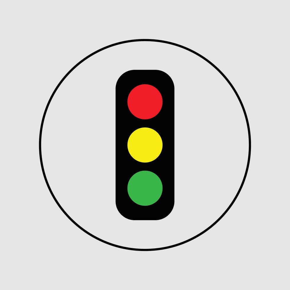 Traffic lights icon vector