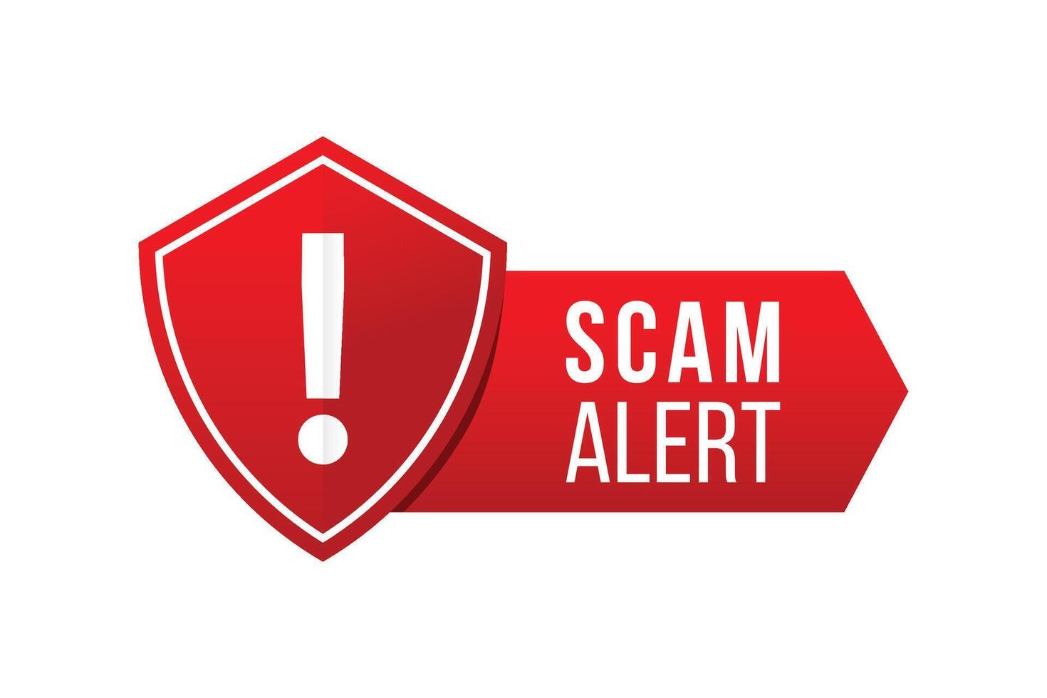 Red Triangle Scam alert warning sign vector