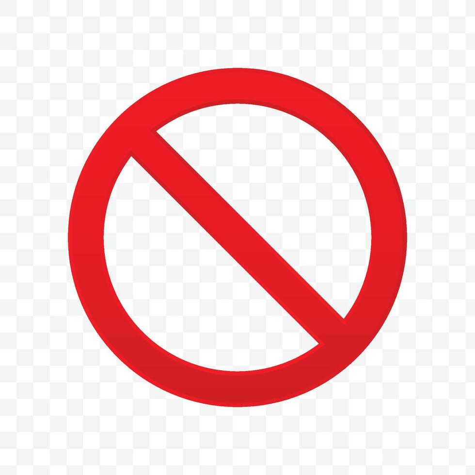 A red icon no sign design vector