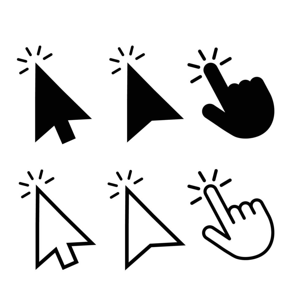 Pixel Cursor pointer computer mouse icon design vector