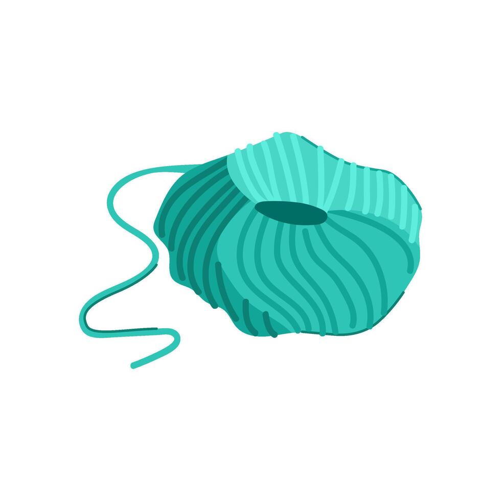 woolen ball yarn cartoon illustration vector