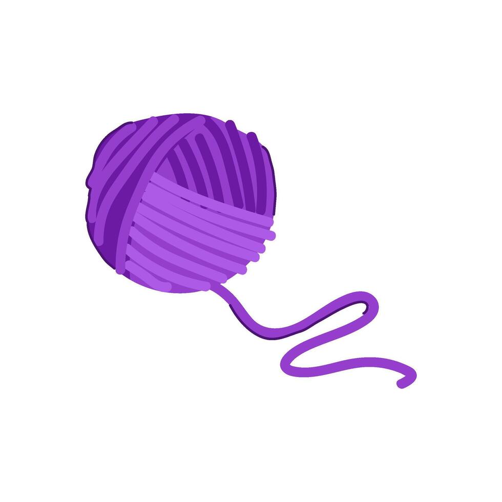 cotton ball yarn cartoon illustration vector