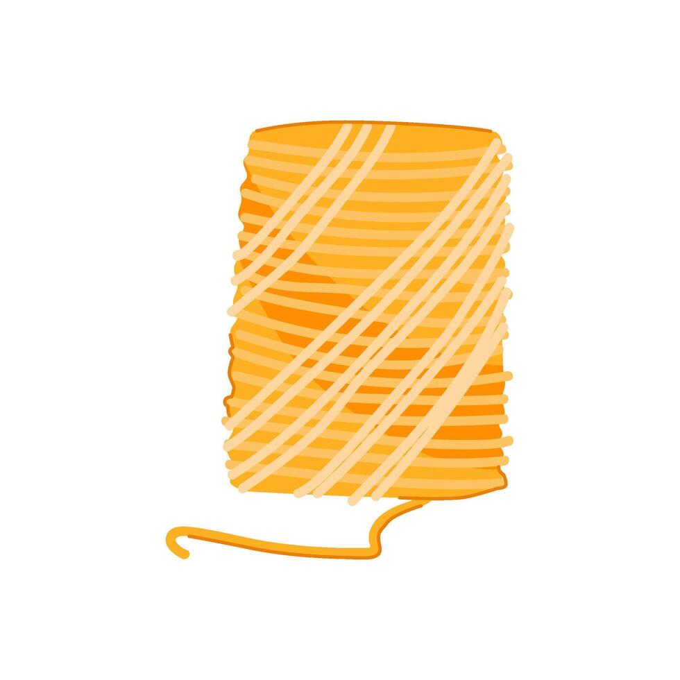 roll ball yarn cartoon illustration vector