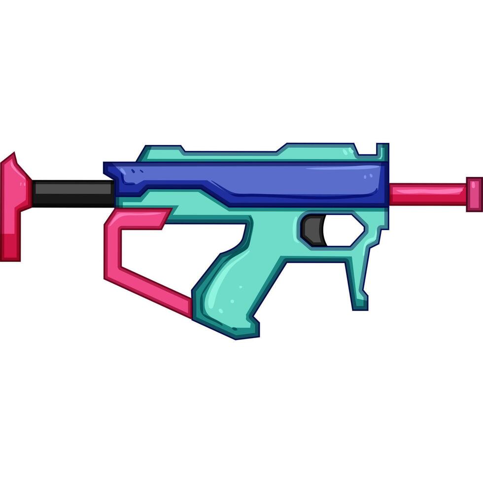 energy blaster gun cartoon illustration vector