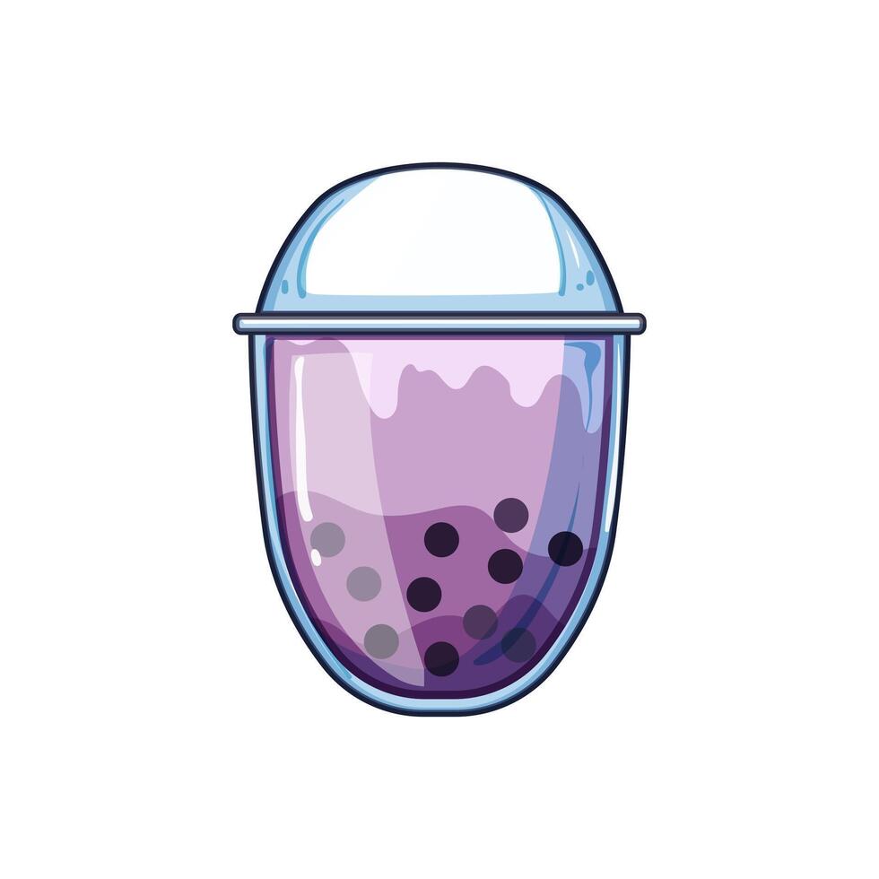beverage bubble tea cartoon illustration vector