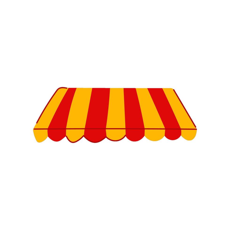 roof canopy awning cartoon illustration vector