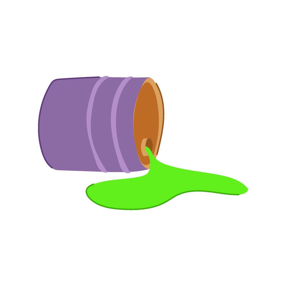 poison chemical spill cartoon illustration vector
