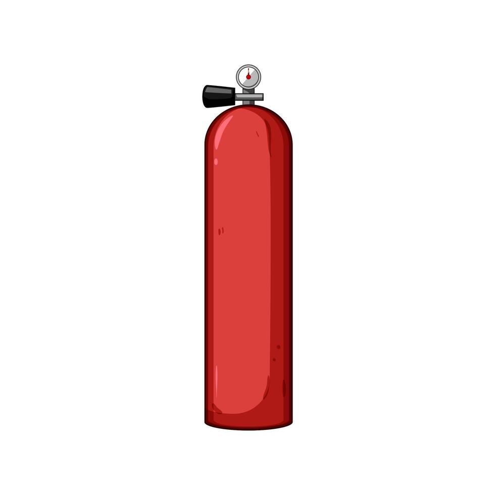 tank diving cylinder cartoon illustration vector
