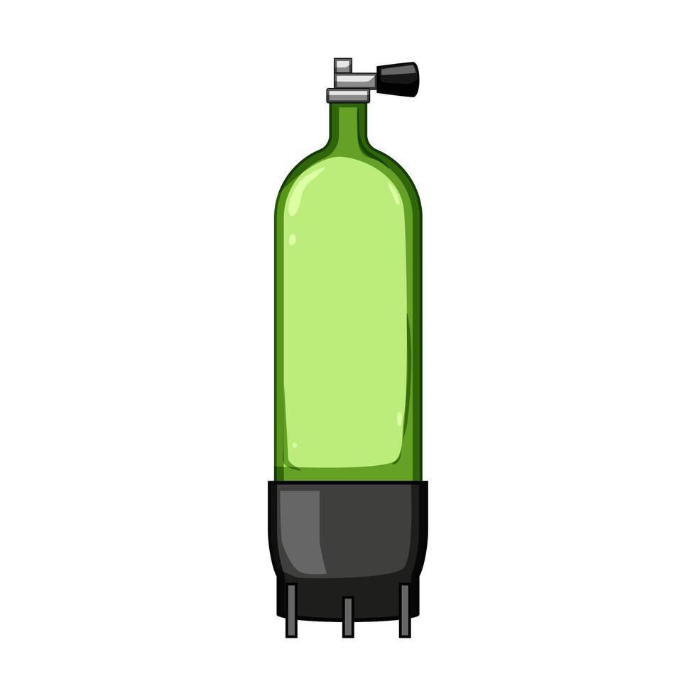 diver diving cylinder cartoon illustration vector