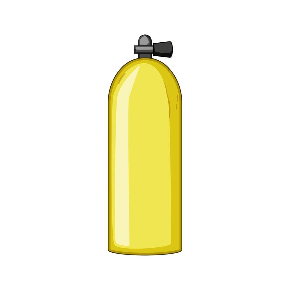 isometric diving cylinder cartoon illustration vector