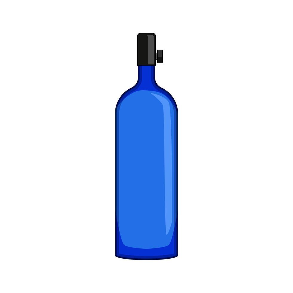 sitting diving cylinder cartoon illustration vector